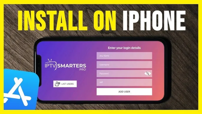 Install ZYMINEX IPTV on iPhone — IPTV Smarters Pro from the App Store