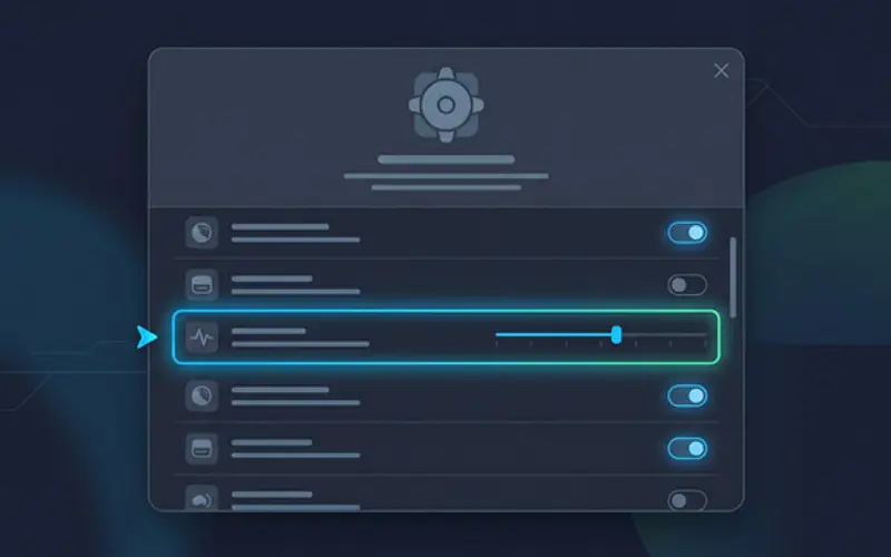 Generic media player settings panel highlighting buffer and decoder options